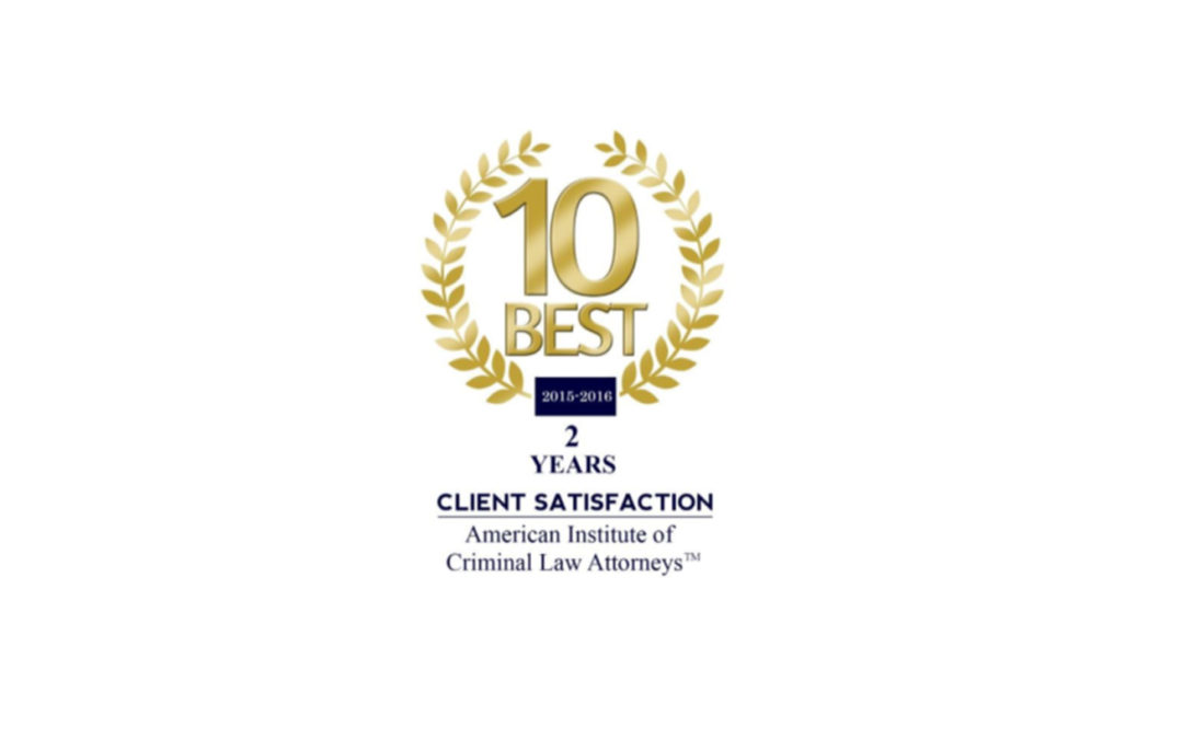 Dan Peugh Has Been Nominated and Accepted as a Two Years  AIOCLA’S 10 Best in Texas For Client Satisfaction
